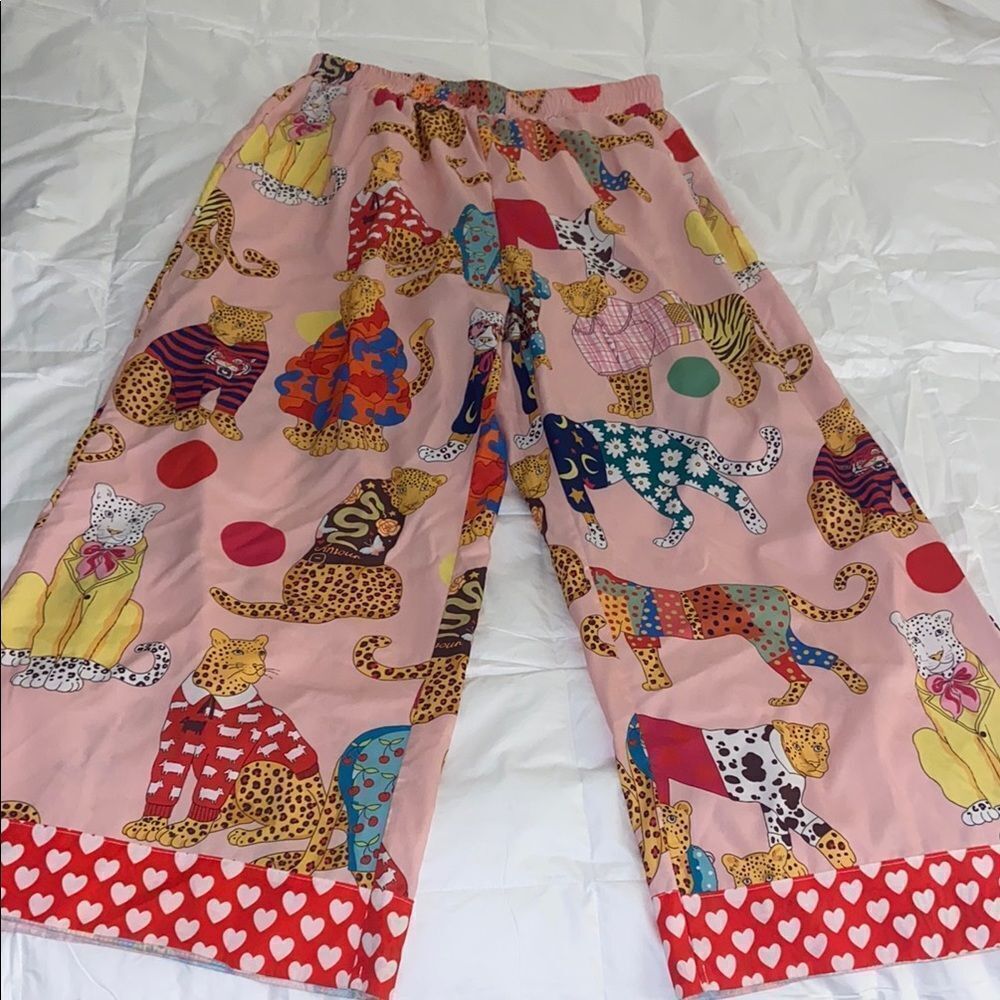 Women’s Pajamas pants with Colorful Leopard Print designer inspired print XXL